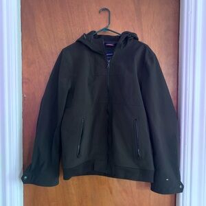 Tommy Hilfiger Classic Black Windbreaker with Hood Men’s Size M